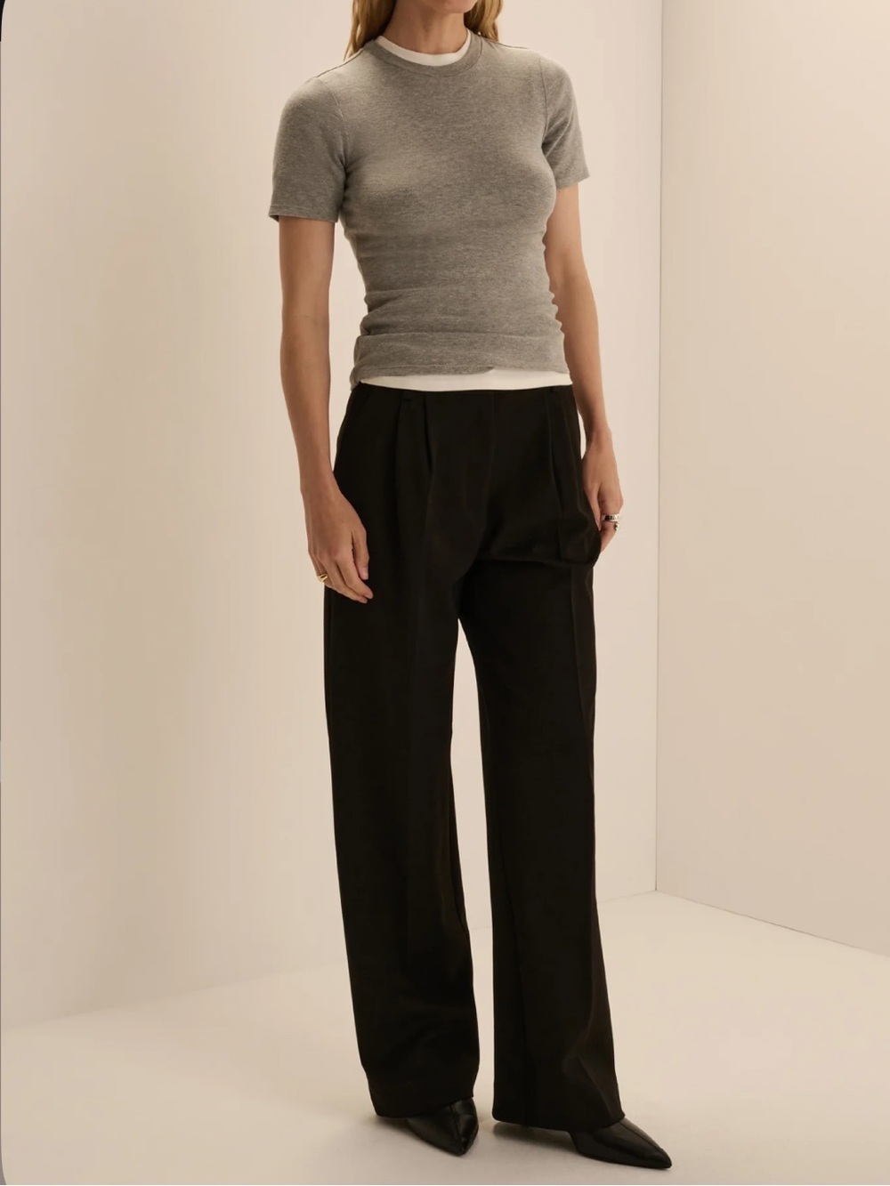 Favorite Daughter THE PETITE FAVORITE PANT size 12 in black wide leg